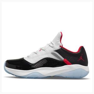 Nike CMFT Low Spor Ayakkabı Air Jordan 11 Erkek Beyaz Siyah Kırmızı | JD-752MB