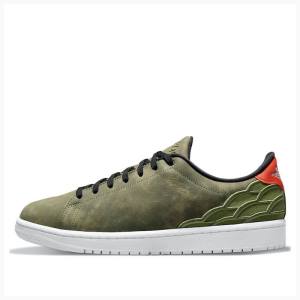 Nike Centre Court Basketbol Ayakkabısı Air Jordan 1 Erkek Zeytin Yeşili Yeşil | JD-086DW