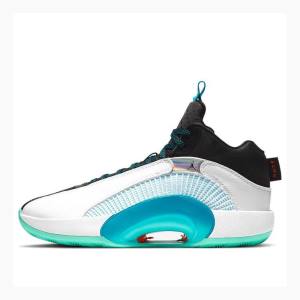 Nike GC PF Morpho Basketbol Ayakkabısı Air Jordan 35 Erkek Beyaz Siyah Mavi | JD-147ZD