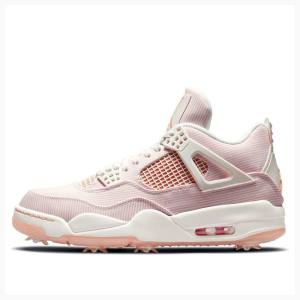 Nike Golf Apricot Agate Basketbol Ayakkabısı Air Jordan 4 Erkek Pembe | JD-305ST