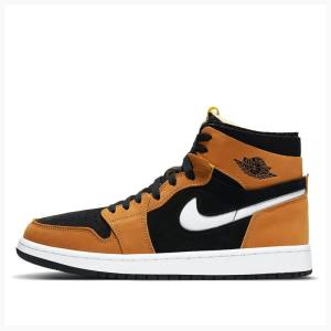 Nike High Zoom Air CMFT Rookie Of The Year Basketbol Ayakkabısı Air Jordan 1 Erkek Siyah Turuncu | JD-748ZC