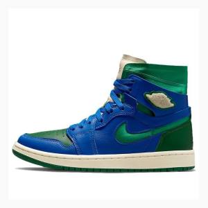 Nike High Zoom CMFT Aleali May Basketbol Ayakkabısı Air Jordan 1 Kadın Mavi Yeşil | JD-078OY