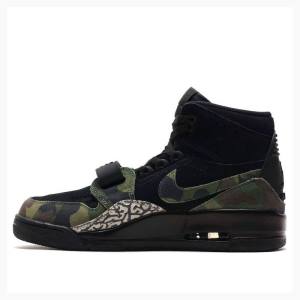 Nike Legacy 312 Camo Basketbol Ayakkabısı Air Jordan Erkek Siyah Yeşil | JD-481VX