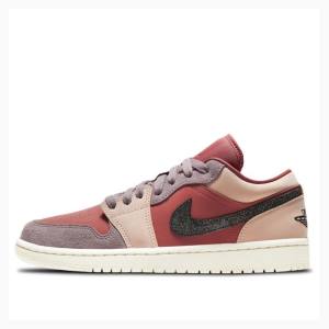 Nike Low Canyon Rust Spor Ayakkabı Air Jordan 1 Kadın Pembe Kırmızı | JD-368EA