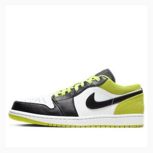 Nike Low SE Cyber Spor Ayakkabı Air Jordan 1 Erkek Sarı Siyah | JD-425RK