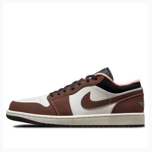 Nike Low SE Mocha Spor Ayakkabı Air Jordan 1 Erkek Beyaz Kahverengi | JD-904CU