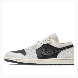 Nike Low SE Spor Ayakkabı Air Jordan 1 Erkek Beyaz Siyah | JD-471PU