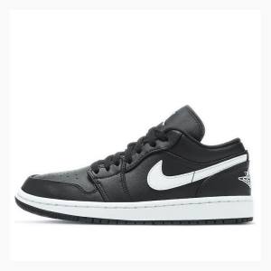 Nike Low Spor Ayakkabı Air Jordan 1 Kadın Siyah Beyaz | JD-265EV