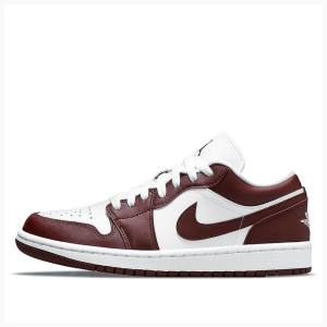 Nike Low Team Spor Ayakkabı Air Jordan 1 Kadın Kırmızı | JD-952UT