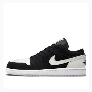 Nike Low-Top Spor Ayakkabı Air Jordan 1 Erkek Siyah Beyaz | JD-695KA