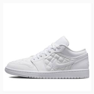 Nike Low Wmns Quilted Spor Ayakkabı Air Jordan 1 Kadın Beyaz | JD-754LJ