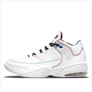 Nike Max Aura 3 Basketbol Ayakkabısı Air Jordan Erkek Beyaz Siyah Kırmızı | JD-510TG