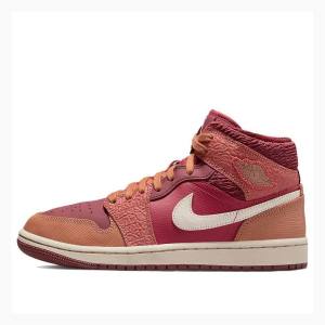 Nike Mid Cut Basketbol Ayakkabısı Air Jordan 1 Kadın Kırmızı | JD-317TC