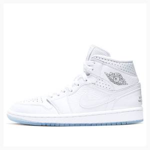 Nike Mid Cut Basketbol Ayakkabısı Air Jordan 1 Kadın Beyaz | JD-537GS