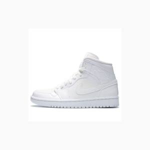 Nike Mid Cut Basketbol Ayakkabısı Air Jordan 1 Kadın Beyaz | JD-814JZ