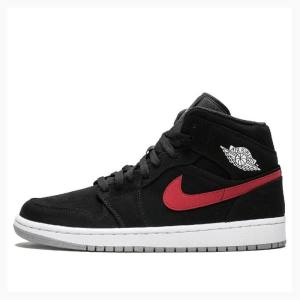 Nike Mid Cut Basketbol Ayakkabısı Air Jordan 1 Erkek Siyah Kırmızı Mavi | JD-958GI