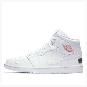 Nike Mid Cut Euro Tour Basketbol Ayakkabısı Air Jordan 1 Erkek Beyaz | JD-940KI