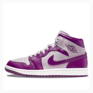 Nike Mid Cut Magenta Basketbol Ayakkabısı Air Jordan 1 Kadın Mor | JD-086UY