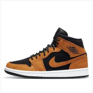 Nike Mid Cut SE Desert Ochre Basketbol Ayakkabısı Air Jordan 1 Kadın Kahverengi | JD-931GR