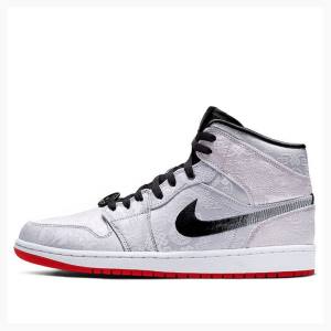 Nike Mid Cut SE FRLS GC Fearless - CLOT Basketbol Ayakkabısı Air Jordan 1 Erkek Gümüş Kırmızı Siyah | JD-567LQ