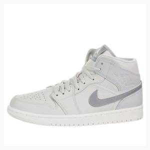 Nike Mid Cut SE Light Bone Basketbol Ayakkabısı Air Jordan 1 Erkek Gümüş | JD-135GE