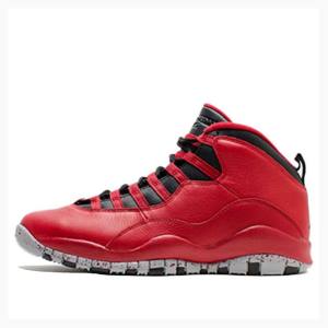 Nike Retro 30TH Bulls Over Broadway Basketbol Ayakkabısı Air Jordan 10 Erkek Kırmızı Siyah | JD-843HQ