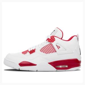 Nike Retro Alternate 89 Basketbol Ayakkabısı Air Jordan 4 Erkek Beyaz Kırmızı | JD-460MD