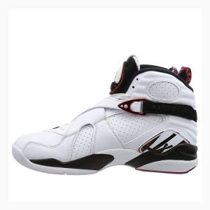 Nike Retro Alternate Basketbol Ayakkabısı Air Jordan 8 Erkek Beyaz Siyah Kırmızı | JD-064QI