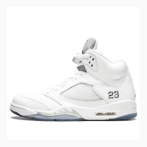 Nike Retro Basketbol Ayakkabısı Air Jordan 5 Erkek Beyaz | JD-634TK