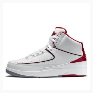 Nike Retro Basketbol Ayakkabısı Air Jordan 2 Erkek Beyaz Kırmızı | JD-674MN