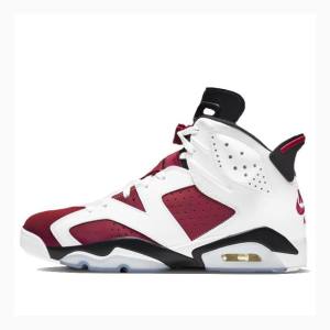 Nike Retro Carmine Basketbol Ayakkabısı Air Jordan 6 Erkek Beyaz Kırmızı Siyah | JD-194XD