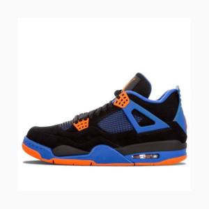 Nike Retro Cavs Basketbol Ayakkabısı Air Jordan 4 Erkek Siyah Turuncu Mavi | JD-152EG