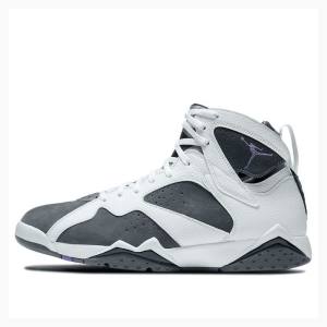 Nike Retro Flint Basketbol Ayakkabısı Air Jordan 7 Erkek Beyaz Gri | JD-497ME