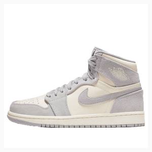 Nike Retro HI PRM Pale Ivory Basketbol Ayakkabısı Air Jordan 1 Kadın Krema Mavi | JD-923OC