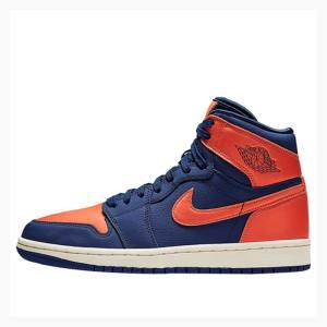 Nike Retro HI PRM Void Basketbol Ayakkabısı Air Jordan 1 Kadın Mavi Turuncu | JD-972VI