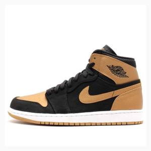 Nike Retro High Melo Basketbol Ayakkabısı Air Jordan 1 Erkek Altın Siyah | JD-195YQ