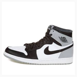 Nike Retro High OG Baron Basketbol Ayakkabısı Air Jordan 1 Erkek Siyah Beyaz Gri | JD-740NV