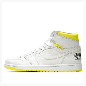 Nike Retro High OG First Class Flight Basketbol Ayakkabısı Air Jordan 1 Erkek Beyaz Sarı | JD-942DI