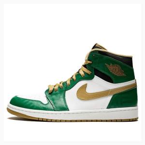 Nike Retro High OG SVSM Basketbol Ayakkabısı Air Jordan 1 Erkek Yeşil Altın | JD-509YX