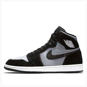 Nike Retro High PREM Basketbol Ayakkabısı Air Jordan 1 Erkek Gri Siyah | JD-804BE