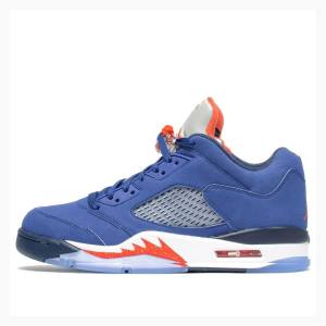 Nike Retro Low Knicks Spor Ayakkabı Air Jordan 5 Erkek Mavi | JD-850YB