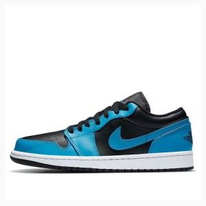 Nike Retro Low Laser Spor Ayakkabı Air Jordan 1 Erkek Mavi Siyah | JD-721SJ