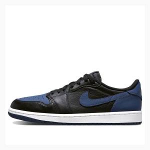 Nike Retro Low OG Mystic Spor Ayakkabı Air Jordan 1 Erkek Siyah Lacivert | JD-948AS