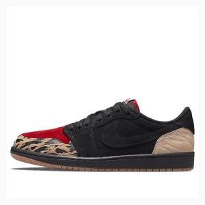 Nike Retro Low OG SP Sole Fly Spor Ayakkabı Air Jordan 1 Erkek Siyah Kırmızı | JD-027WY