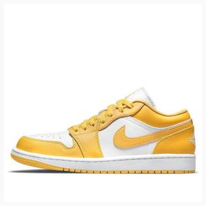 Nike Retro Low Pollen Spor Ayakkabı Air Jordan 1 Erkek Sarı | JD-624NH