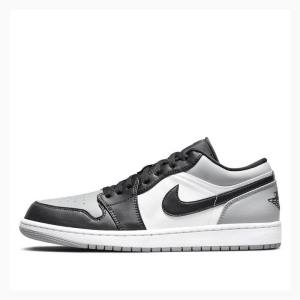 Nike Retro Low Shadow Burunlu Spor Ayakkabı Air Jordan 1 Erkek Siyah Gri | JD-654AN