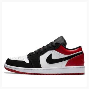 Nike Retro Low Spor Ayakkabı Air Jordan 1 Erkek Kırmızı Siyah | JD-018NM