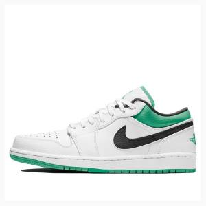 Nike Retro Low Spor Ayakkabı Air Jordan 1 Erkek Beyaz Yeşil Siyah | JD-295MZ