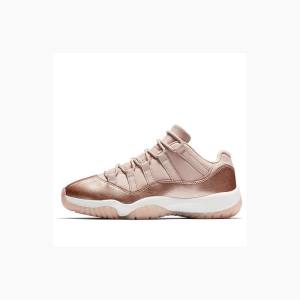 Nike Retro Low Spor Ayakkabı Air Jordan 11 Kadın Altın Pembe | JD-362KT