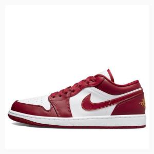 Nike Retro Low Spor Ayakkabı Air Jordan 1 Erkek Beyaz Kırmızı | JD-459UD